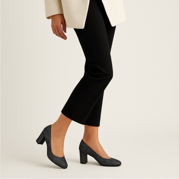 Stuart Weitzman FRAMEF5 Pewter Scotch Woven Pumps – Size 8 - Picture 1 of 10